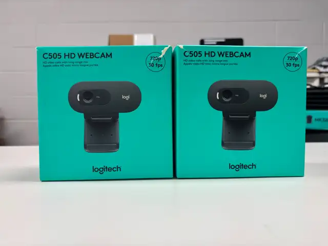 Logitech C505 HD Webcam – 2 Available, Used in Box