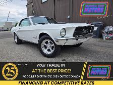 1968 Ford Mustang 289ci / American Racing Wheels Blue Stripes on