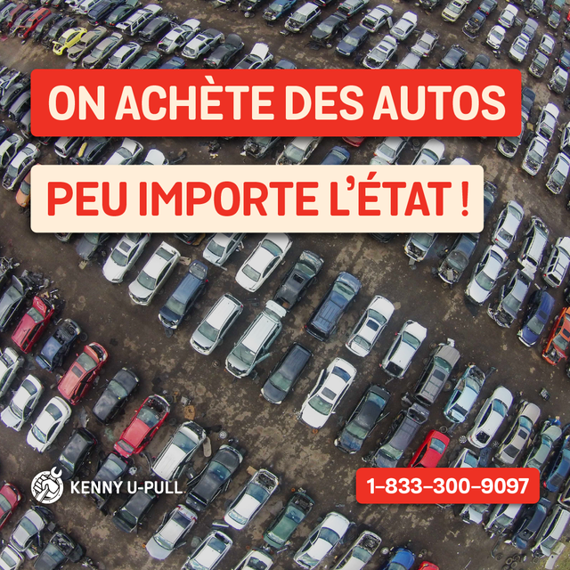 Nouz achetons les voitures scrap et accidentées à Saguenay !!