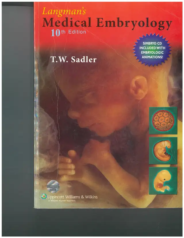 Langman's Medical Embryology 10E by T. W. Sadler 9788190367028