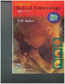 Langman's Medical Embryology 10E by T. W. Sadler 9788190367028
