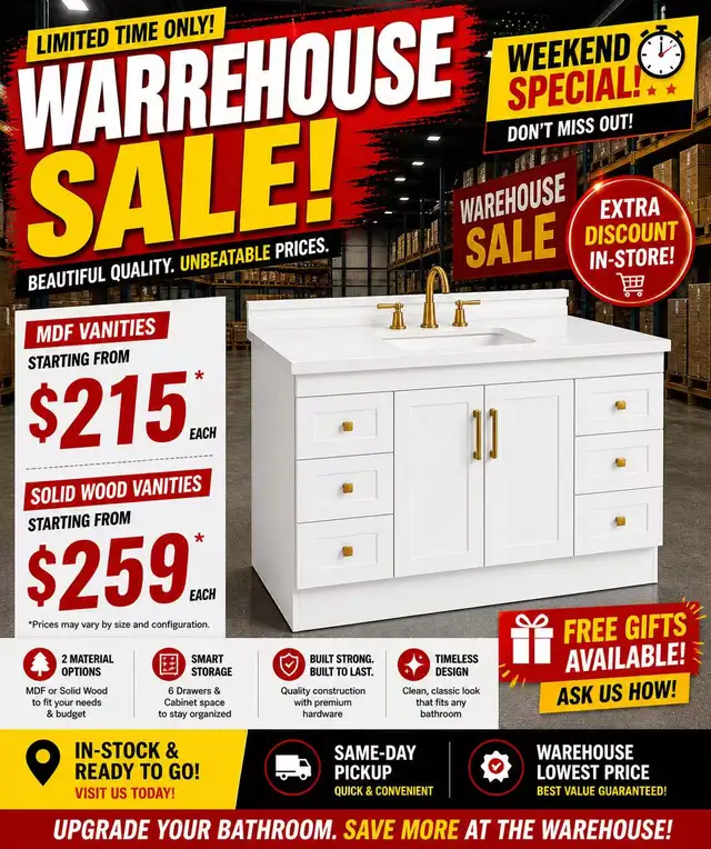 HUGE SALE | Bathroom Vanities in Mississauga