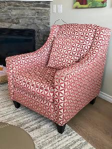 CURVED SOFA AND OTTOMAN WITH MATCHING CHAIR - Photo 2
