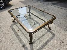 Coffee table with glass top for sale