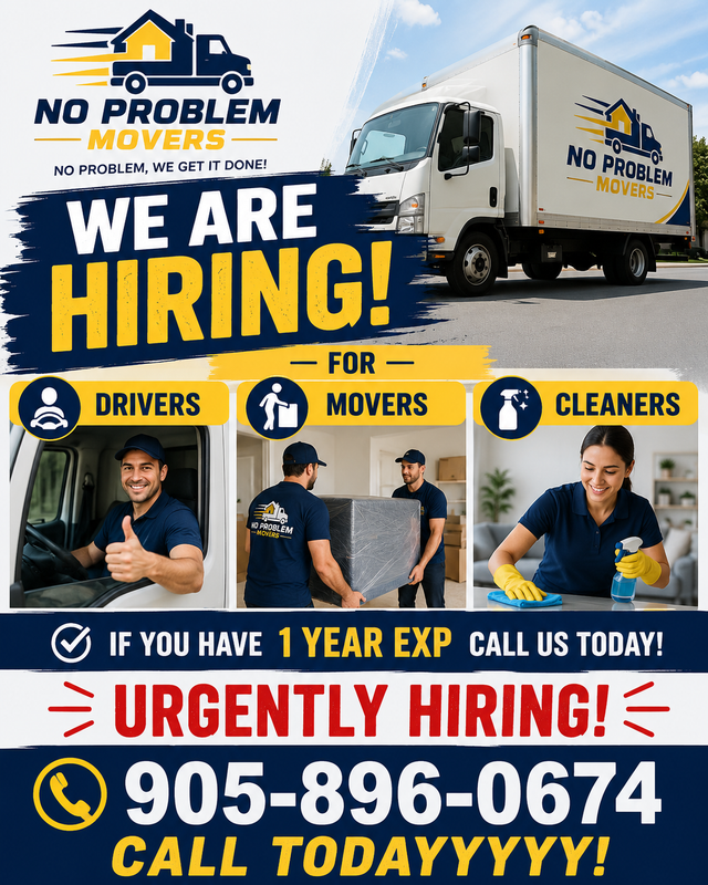 No Problem Movers Hiring