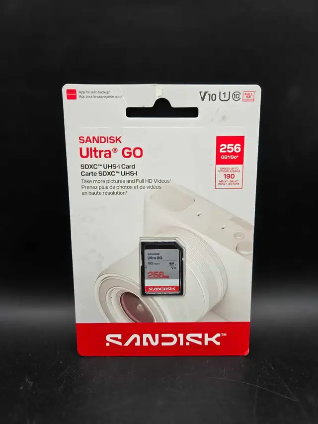 NEW SANDISK ULTRA GO 256GB SD