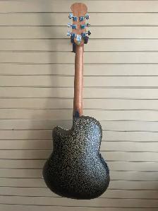 Round back Electric Acoustic Guitar Black - Photo 2