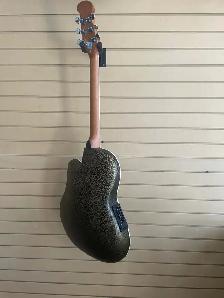 Round back Electric Acoustic Guitar Black - Photo 3