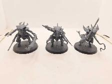 Warhammer 40k 3 Unpainted Tyranid Warriors 1 Arm Missing