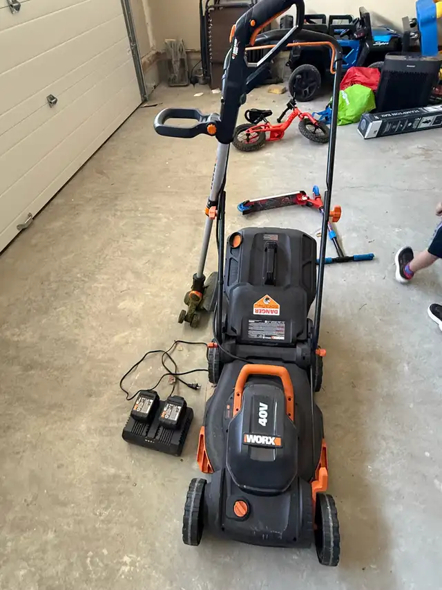 worx brand 14" mower trimmer set (OBO)