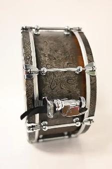 Snare Drum Dunnett James Trussart Paisley Rust-O-Matic like new - Photo 7