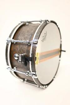Snare Drum Dunnett James Trussart Paisley Rust-O-Matic like new - Photo 10