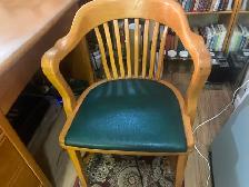 Quality wood desk old bell telephone equipment with chair - Photo 7