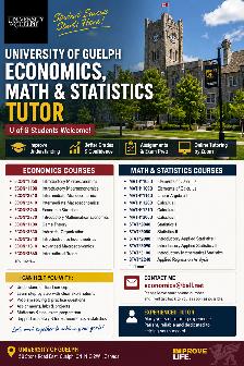 I'm your University of Guelph Economics, Math & Statistics Tutor