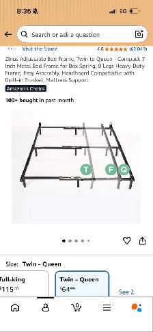 Twin to queen simple bed frame