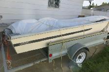 12FT Glascon boat-14ft boast trailer-no vin. New rims and tires