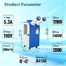 Dual Duct 12000Btu/h Portable Factory Air Conditioner110V 023519 - Photo 2
