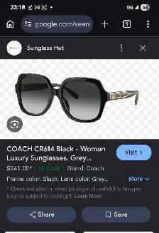 Coach Women's Sunglasses (Brand New) - Photo 4