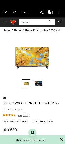 $780 OBO- Like New 65' 4K Smart TV    TV stand with Lights - Photo 5
