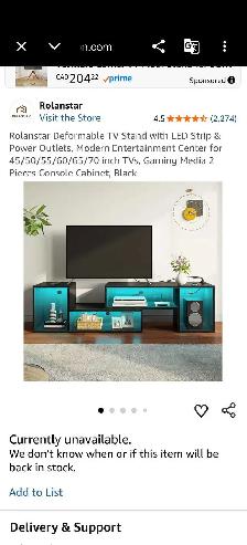$780 OBO- Like New 65' 4K Smart TV    TV stand with Lights - Photo 7