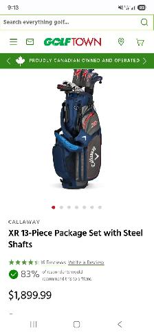 CALLAWAY XR 13 stiff steel shaft full set.