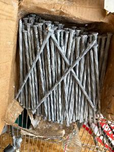Hot dipped 12 inch framing spikes