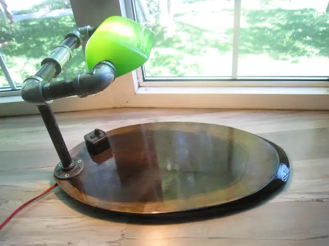 BANKERS LAMP STEAMPUNK LIVE EDGE WALNUT DESK LAMP ONE OF A KIND