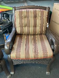Solid Cast Aluminum Patio Chairs with Cushions - Photo 2