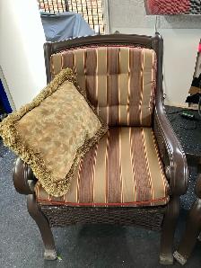 Solid Cast Aluminum Patio Chairs with Cushions - Photo 4