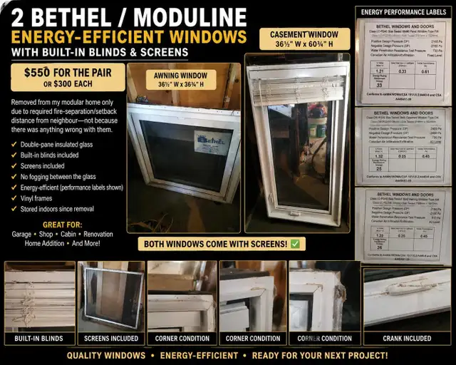 2 Bethel / Moduline Energy-Efficient Vinyl Windows