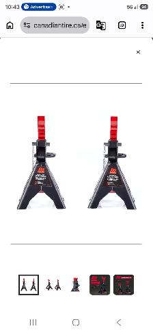 MotoMaster Heavy-Duty Steel Double-Lock 3-Ton Jack Stand / Axle
