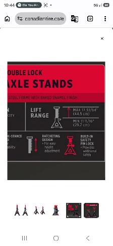 MotoMaster Heavy-Duty Steel Double-Lock 3-Ton Jack Stand / Axle - Photo 2