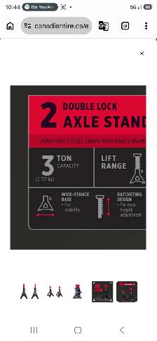 MotoMaster Heavy-Duty Steel Double-Lock 3-Ton Jack Stand / Axle - Photo 3
