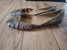 Women’s Predictions Snakeskin Flat Shoes - New - Photo 4
