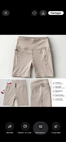 ✨ SHORT REEBOK FEMME – NEUF AVEC ÉTIQUETTES ✨ - Photo 4