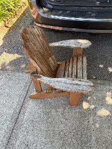 Vintage Wooden Garden Decoration Adirondack Chair ! - Photo 3