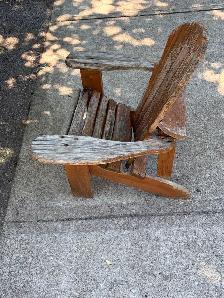 Vintage Wooden Garden Decoration Adirondack Chair ! - Photo 5