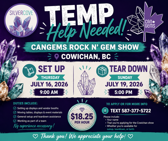 Temporary Event Staff – Cowichan Rock N' Gem Show