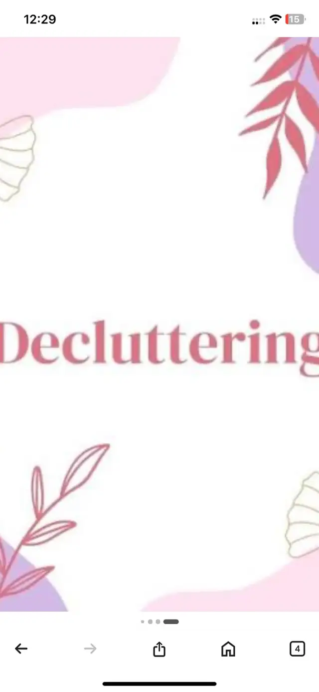 Decluttering/Organization