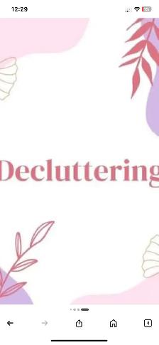 Decluttering/Organization
