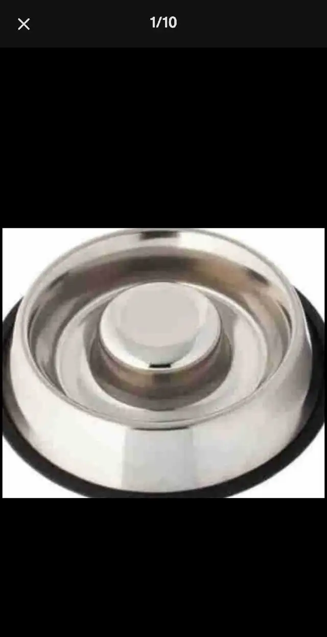 GAMELLE EN ACIER INOXYDABLE À ALIMENTATION OU EAU LENTE.$20.