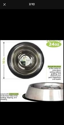 GAMELLE EN ACIER INOXYDABLE À ALIMENTATION OU EAU LENTE.$20. - Photo 2