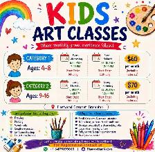 Kids Art Class in Brampton - Drawing Painting Texture