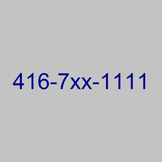 Toronto Memorable 416 Phone Numbers