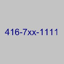 Toronto Memorable 416 Phone Numbers