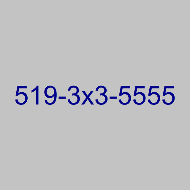 Waterloo 519 226 Easy Memorable phone numbers