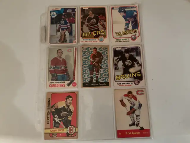 8 Vintage NHL Trading Cards !