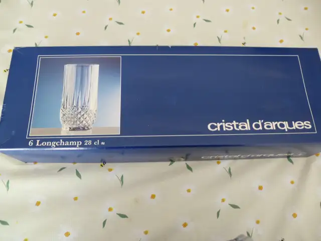 BNIB 6 Longchamp cristal d' arques 28cl glasses