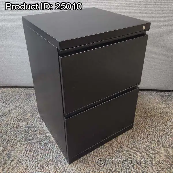 Meridian Black 2 Drawer Legal Pedestal File File