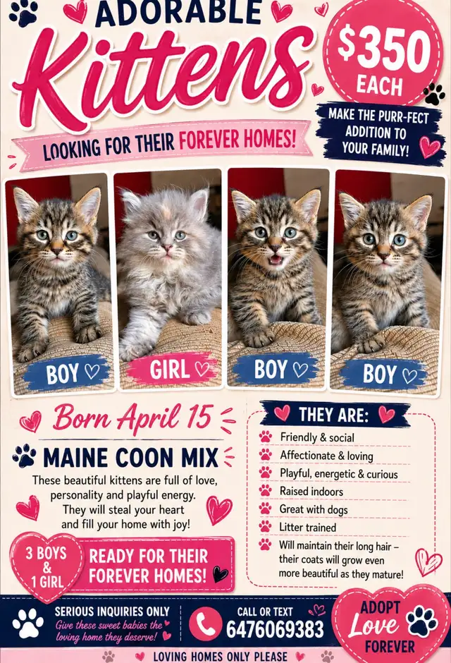 kittens looking for their forever home